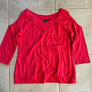 Red Women's Cold Shoulder Top